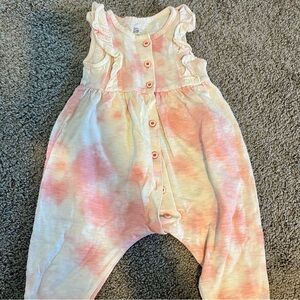 Tie-Dye Sleeveless Baby Romper